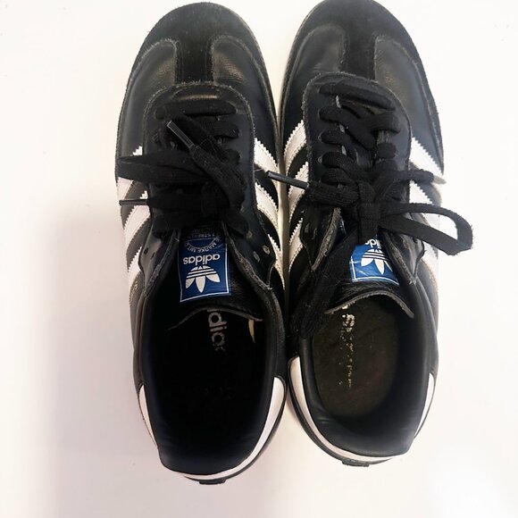 Adidas Samba Classic Sneakers Black White Gum Sole | US Women's 8 / US Men's 7 - Picture 6 of 14